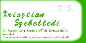 krisztian szebelledi business card